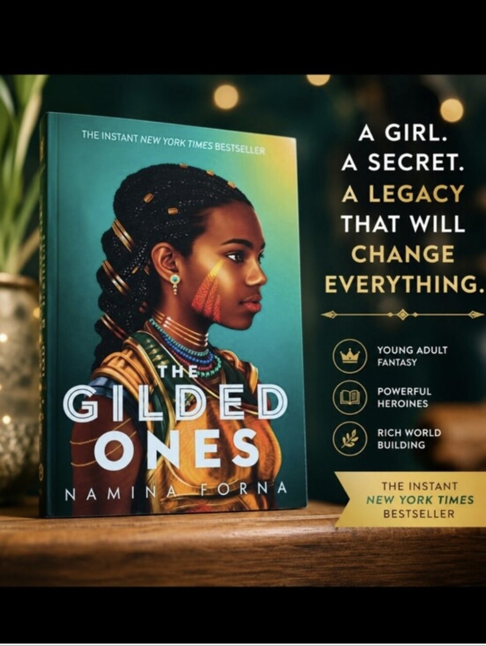 The Gilded Ones Paperbavk Book - Teal & Gold